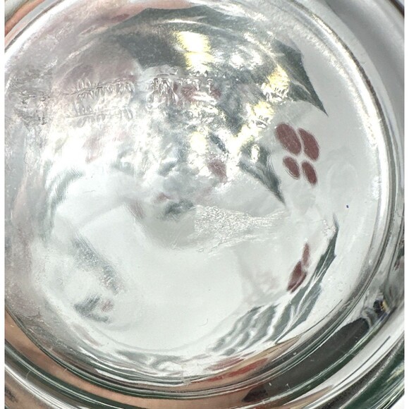 Vintage Crisa Glass Pitcher w/ 5 Glasses HOLLY'S & BERRIES - Picture 9 of 13